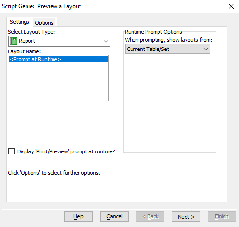 Preview Layout
